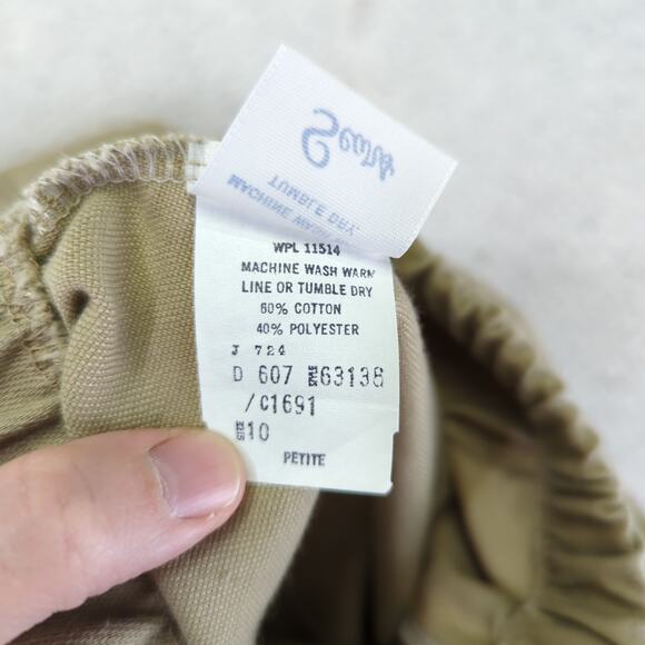Vintage Sears Pull-on Trouser Pants Front Seam Tan Twill Women's Size 6 Petite - Picture 8 of 8